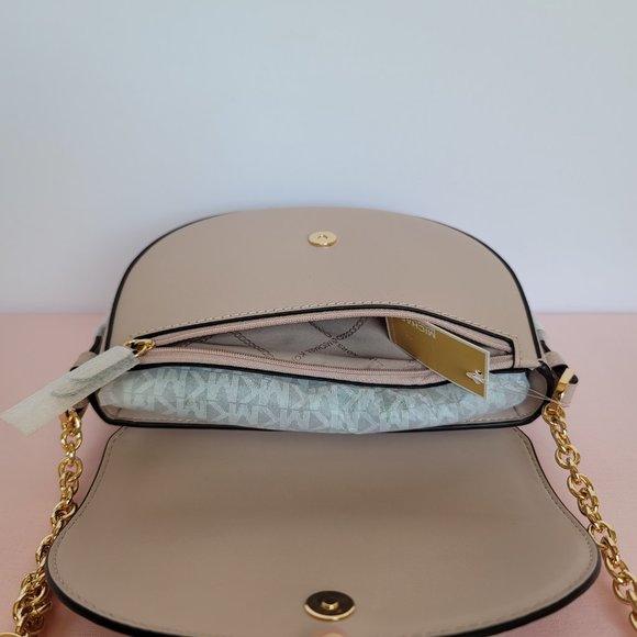 MICHAEL KORS Jet Set Charm Saffiano Leather MD Half Dome Chain Crossbody-🎈$148. - Picture 11 of 16